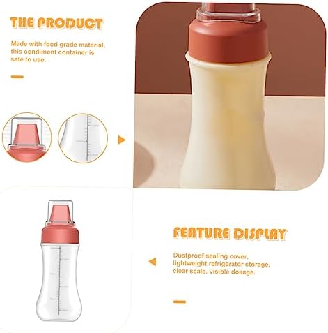 BRIGHTFUFU Plastic Squeeze Condiment Bottle 350ml Red