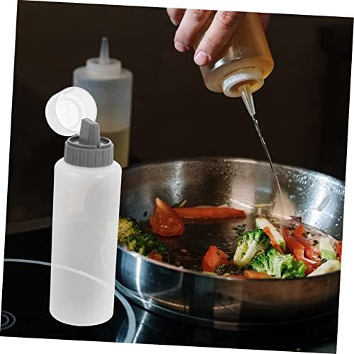 PRETYZOOM 4Pcs Condiment Squeeze Bottles with 5 Nozzle Holes