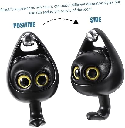 PRETYZOOM Cartoon Owl Wall Hook No Drill Key Coat Holder