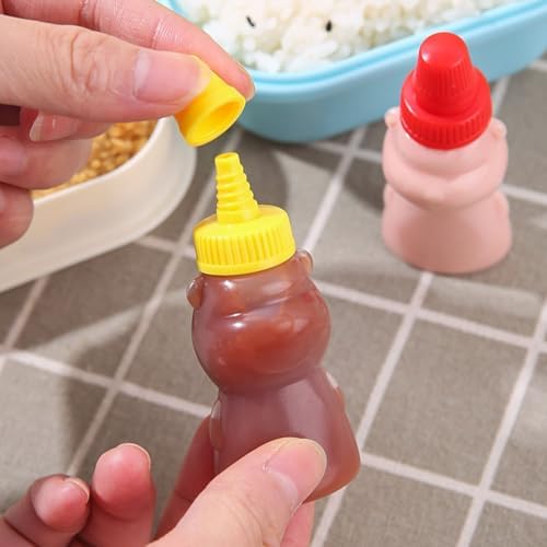 MAGICLULU 8pcs Bear Shape Condiment Squeeze Bottles