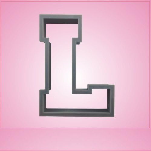 CusCus Varsity Letter L Cookie Cutter 3 Inch Plastic