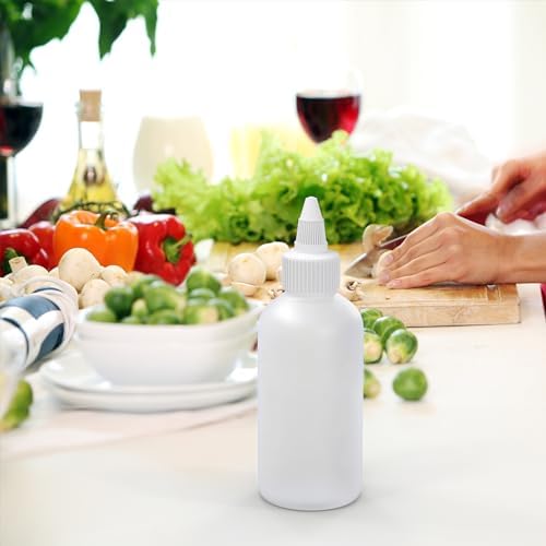 BRIGHTFROM 4 Oz Squeeze Bottles - Leak Proof BPA Free Pack of 4
