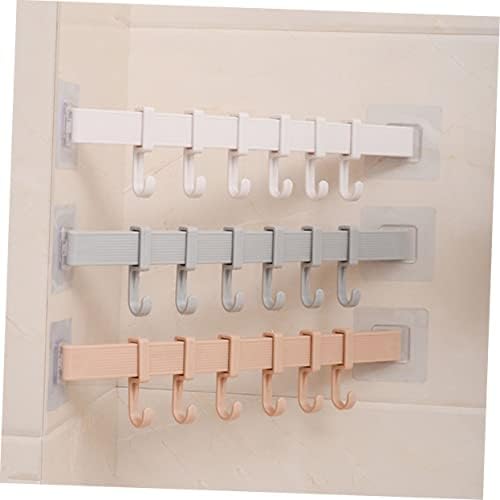 Chrome Adhesive Hooks 6-Piece Set for Bathroom and Kitchen