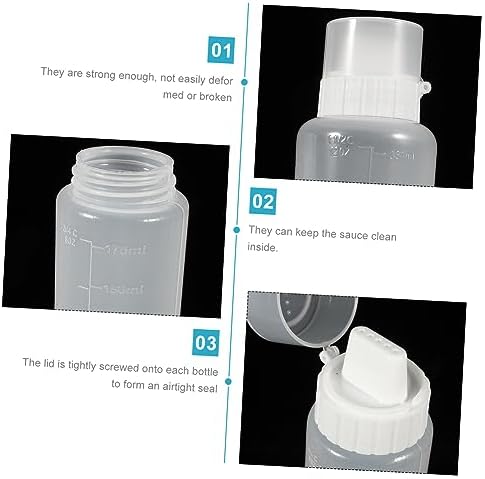 5-Hole Condiment Squeeze Bottles Leakproof Easy to Clean Kitchen