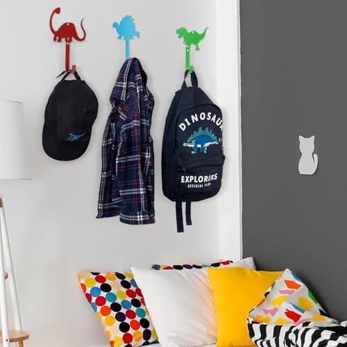 MyGift Fun Dino Coat Hooks 3 Piece Set