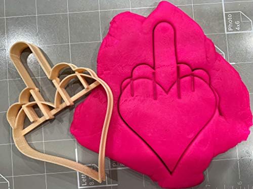 Cookie Cutz Heart Middle Finger Cookie Cutter