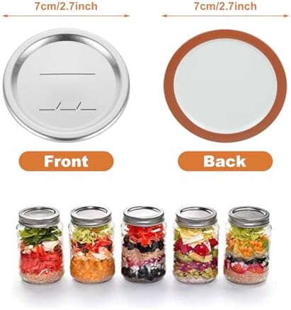 200 PCS Reusable Canning Jar Lids with Airtight Seal