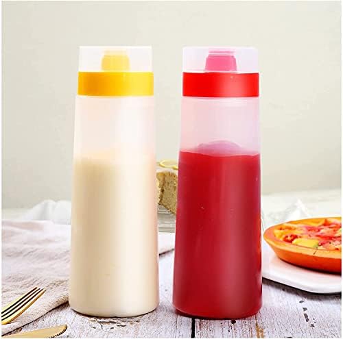 Melostu 4-Hole Condiment Squeeze Bottles 2-Pack