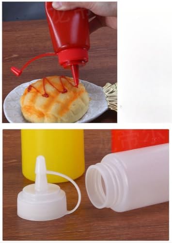 3 Pcs Plastic Squeeze Bottles 32 oz for Condiments