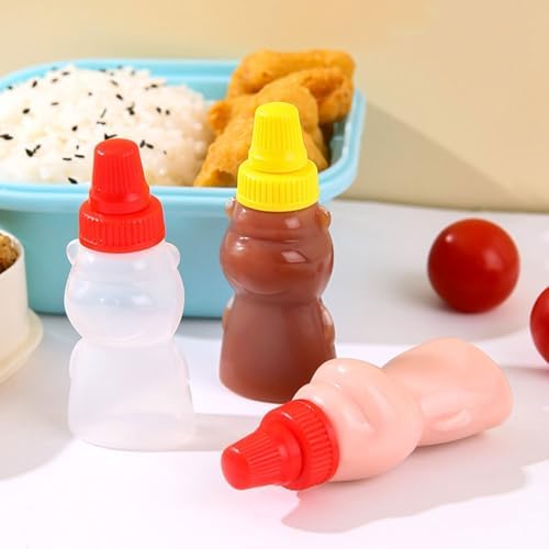 MAGICLULU 8pcs Bear Shape Condiment Squeeze Bottles