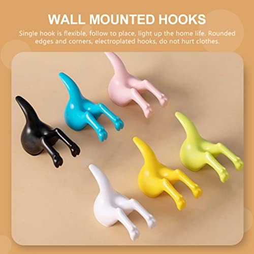 Cabilock 5pcs White Tail Decorative Hooks