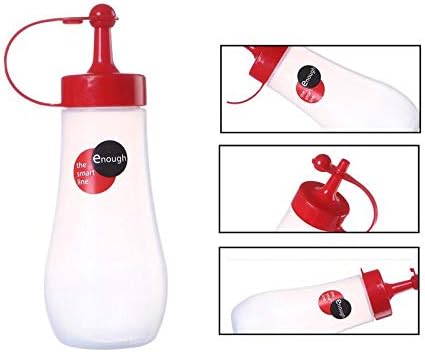 Kasuki Plastic Condiment Squeeze Bottles with Funnel and Marker