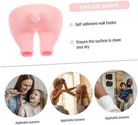 PRETYZOOM Cartoon Animal Tail Wall Hook Key and Toothbrush Holder 1