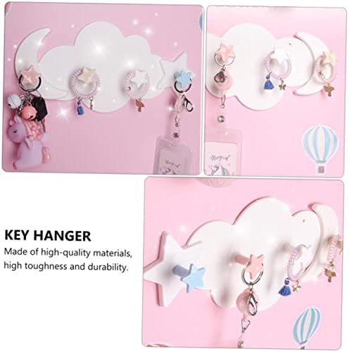 2Pcs Adhesive Moon Star Hooks for Kids Room Decor