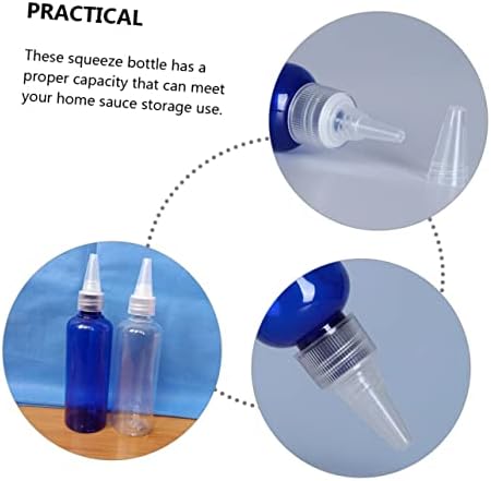 DECHOUS 10 Pack Plastic Condiment Squeeze Bottles for Ketchup Mustard Dressing