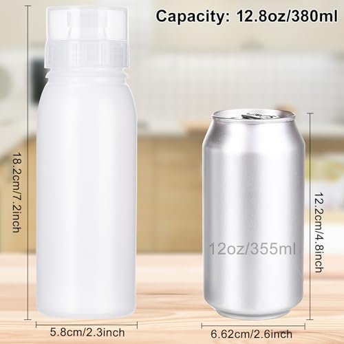 Uceoo 4 Pack Porous Squeeze Bottles with 5 Nozzles and 4 Funnels