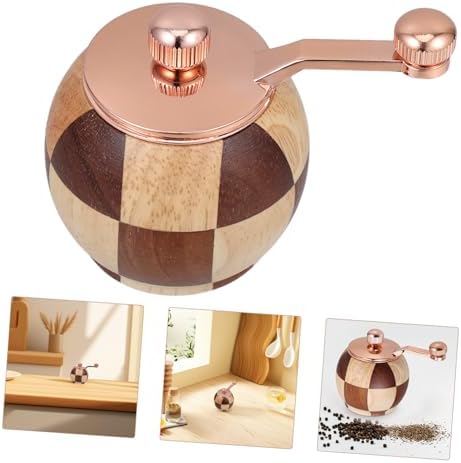 Manual Crank Wooden Pepper Grinder Set with Box