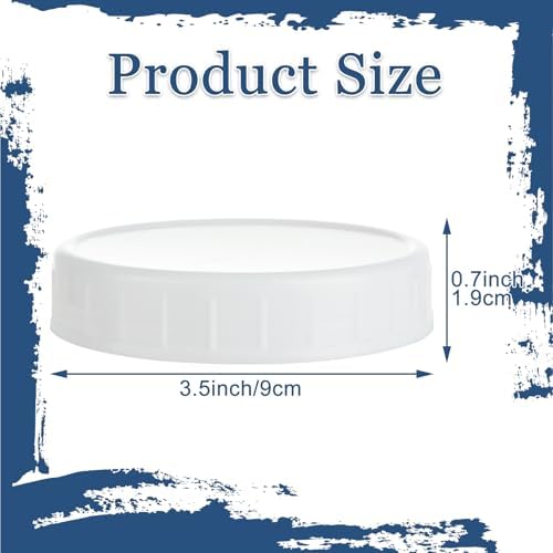 48Pcs White Plastic Canning Lids for Mason Jars 1