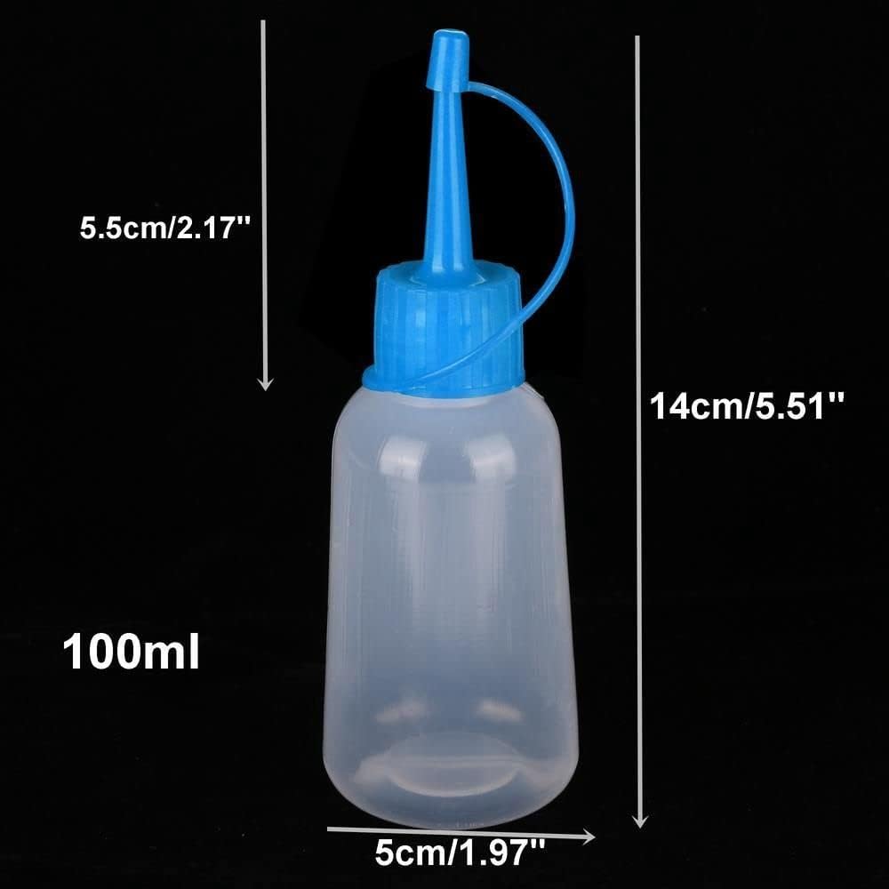 MinLia Plastic Clear Tip Squeeze Bottle Blue