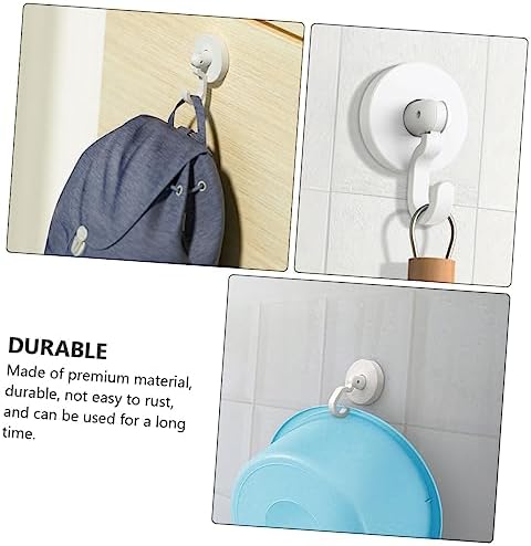 VILLFUL Adhesive Shower Door Hooks 3pcs Heavy Duty