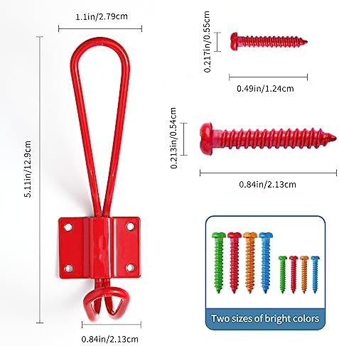 KYSMOTIC Kids Wall Coat Hooks Set of 4