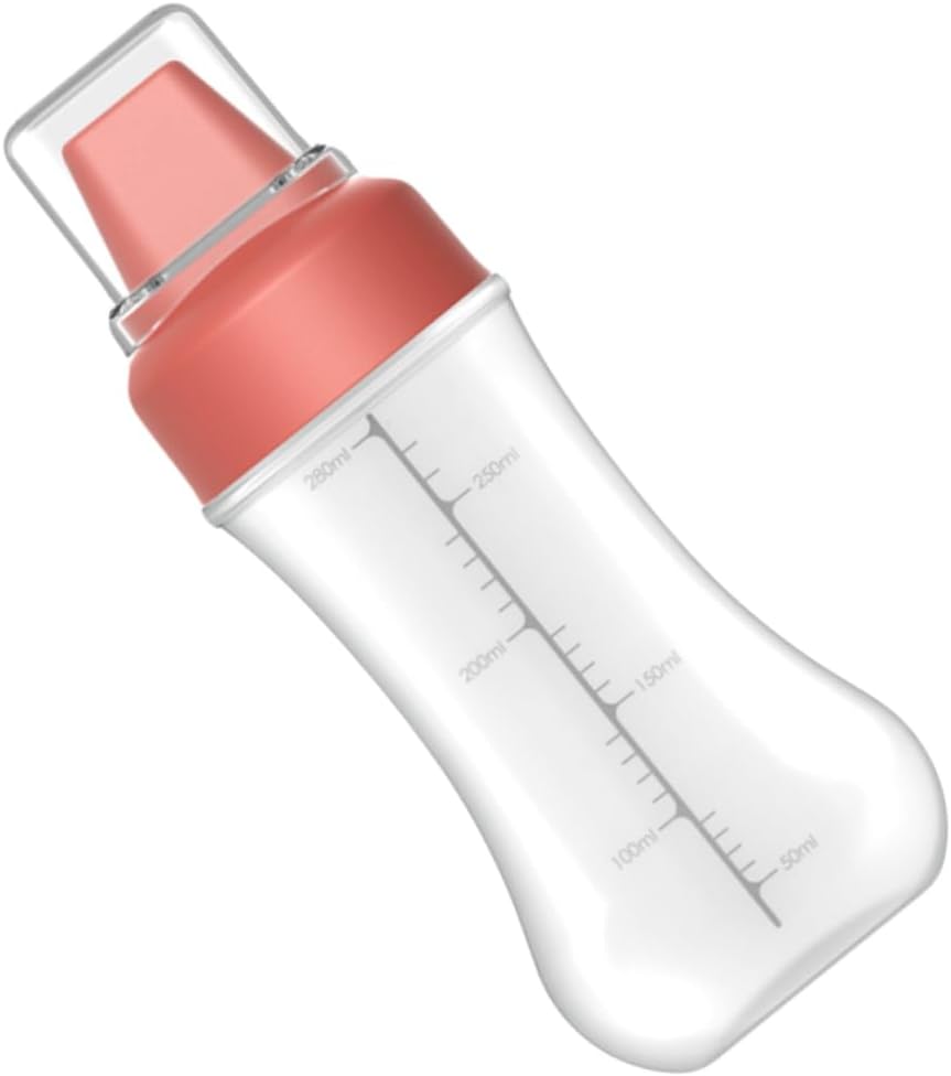BRIGHTFUFU Plastic Squeeze Condiment Bottle 350ml Red