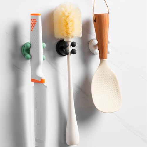 Silicone Sticky Hook 3 Pcs - Crown-Shaped Green