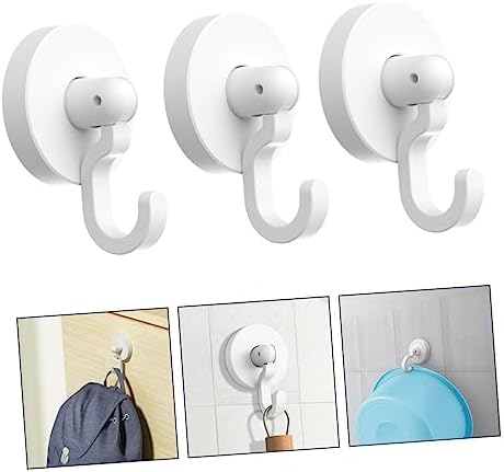 3pcs Strong Adhesive Hooks for Bathroom and Kitchen