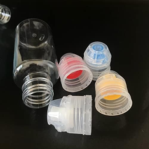 HYMAOME 4PCS Leakproof Honey Squeeze Bottles Flip Top Reusable Condiment Dispensers