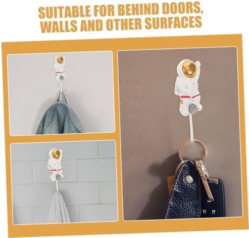 Cute Astronaut Wall Hooks No Drill Adhesive
