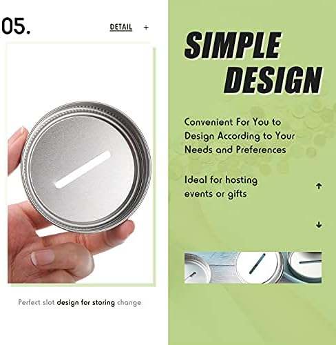 Geiserailie 70mm Stainless Steel Coin Slot Lid 24 Pieces