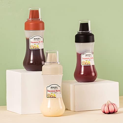 COYENRAT 5 Hole Condiment Squeeze Bottle with Leak Proof Lid
