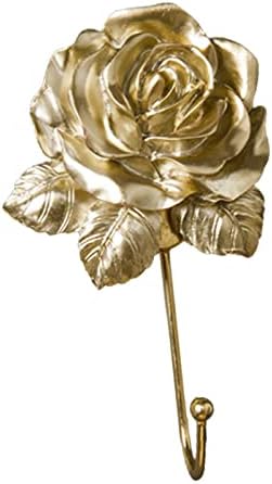 Baoblaze Gold Rose Hook Door Clothes Hanger Key Holder