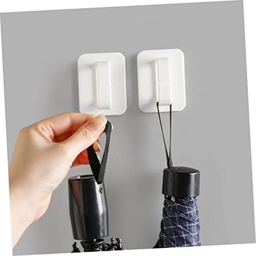 Luxshiny 6Pcs Strong Adhesive Key Holder Hooks for Bathroom Towel Storage
