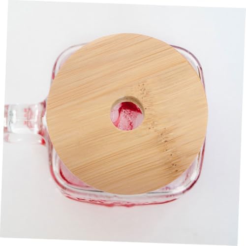 BRIGHTFUFU 6pcs Wooden Replacement Lids for 70MM Mason Jars