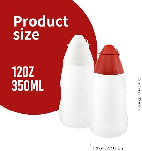 YEUIKERR 6 Pack Condiment Squeeze Bottles 12 oz 1