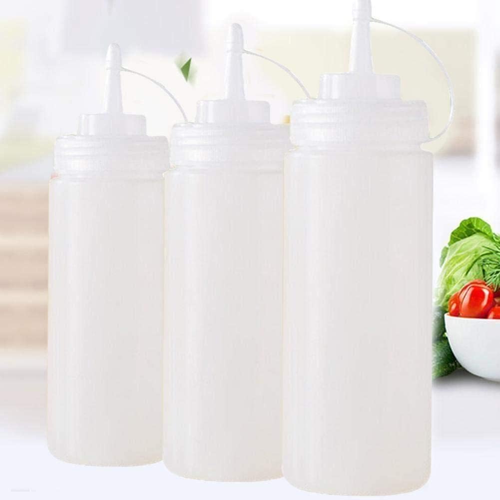 SHAPERME 240ml Squeeze Bottles for Condiments