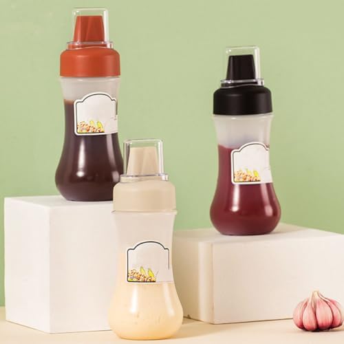 COLLBATH 350ml Sauce Squeeze Bottles Set with Scale