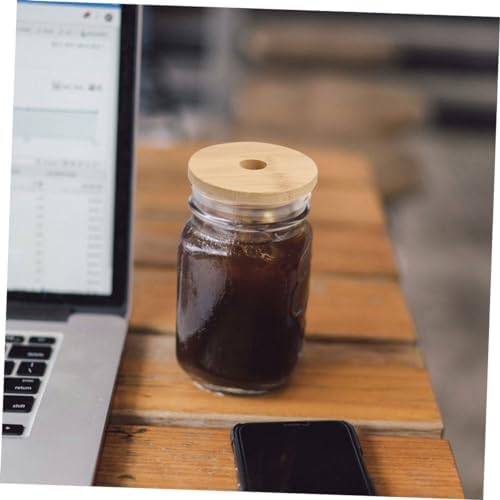 4pcs Mason Jar Lids with Straw Hole Reusable