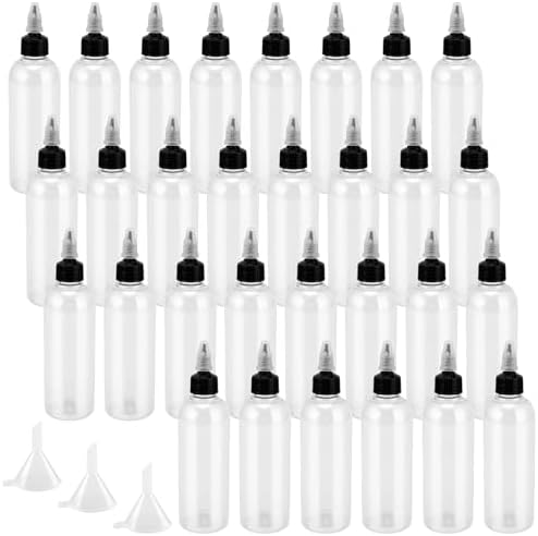 YUENPUN 30 Pack 8oz Condiment Squeeze Bottles with Twist Top Cap