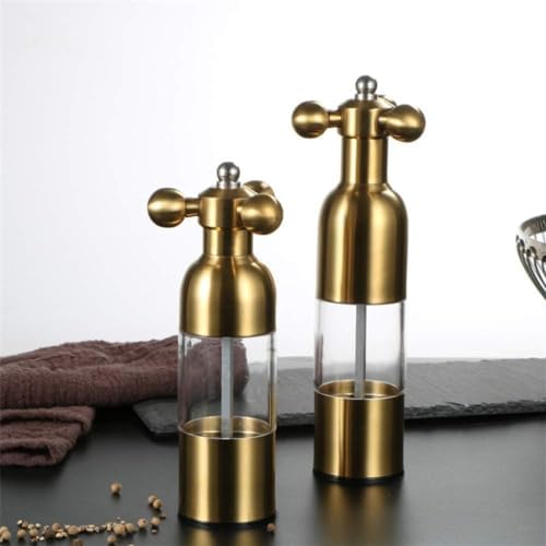 YFJY 2PC Salt and Pepper Grinder Set with Adjustable Coarseness