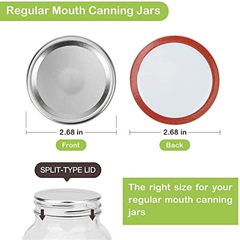 BenRain 100 Count Regular Mouth Canning Lids