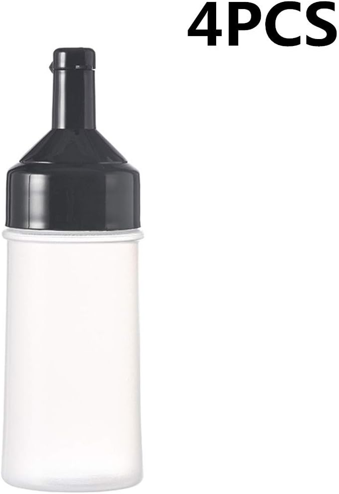 4 Pack 250ml Plastic Squeeze Bottles for Condiments