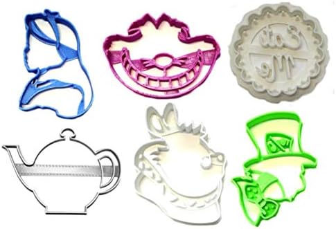 Alice in Wonderland Cookie Cutters Set of 6 USA Made