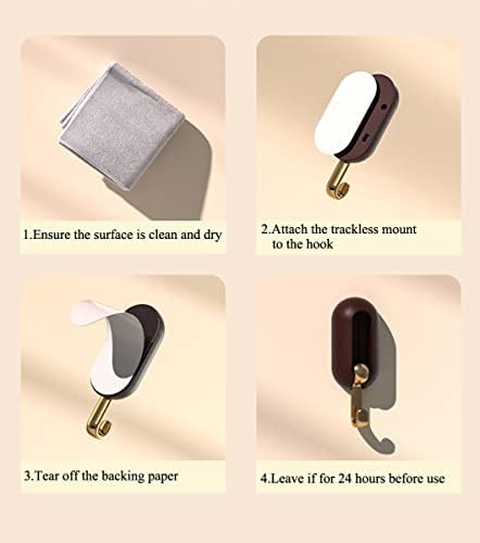 8 Pack Self-Adhesive Wall Hooks Green