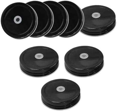 8 PCS 27 Premium Mason Jar Lids with Straw Hole 1