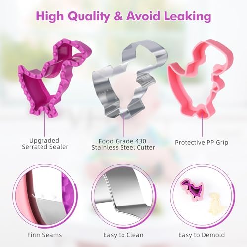 NPET Dinosaur Sandwich Cutter and Sealer 10 Pcs