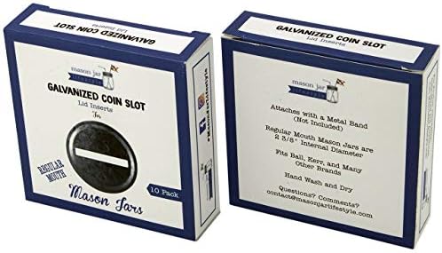 Coin Slot Bank Galvanized Metal Lid Inserts 10 Pack 1