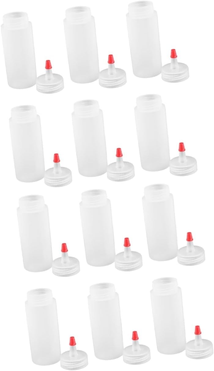 MAGICLULU 12 Pcs Reusable Condiment Squeeze Bottles