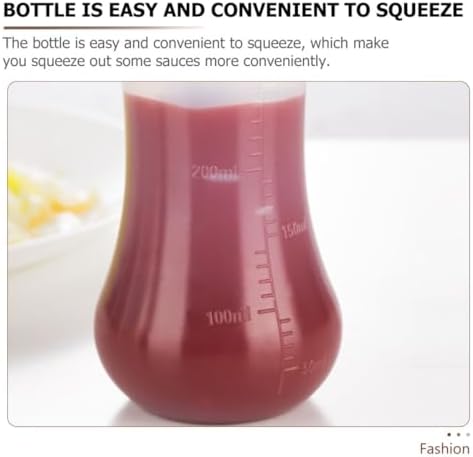COLLBATH 350ml Sauce Squeeze Bottles Set with Scale